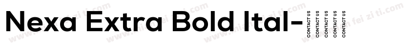 Nexa Extra Bold Ital字体转换